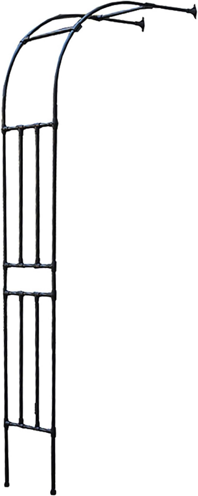 Garden Arch Arbor Trellis for Climbing Plants Outdoor Half Sided Arch Against The Wall Garden Arch Trellis Garden Trellises for Patio Lawn Backyard Black 1.96/2.95/3.93/4.92/5.9/7.21/7.87ft(90CM(2