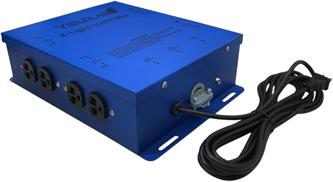 8 Outlet Grow Light Relay Controller (120v/240v) – Hydroponic Aeroponic Horticulture Growing Equipment