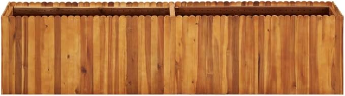 Solid Acacia Wood Garden Raised Bed Planter Box for Vegetables Grass Lawn Yard 78.7x11.8x19.7-386