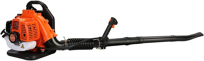 52CC Backpack Leaf Blower Gas Powered2-Stroke Backpack Blowers for Lawn Care6800 RPM Leaf Vacuum550 CFM Air Volume Leaf Blower Snow Blower for Road Cleaning
