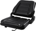 Universal Forklift Seat Forklift Seat with Adjustable Backrest Foldable Lawn Mower Seat with Pre-Drilled Holes for Garden Excavator Bulldozer Trencher (Classic)