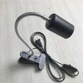E27 Plant Growth Lamp Base For Tortoise Heating Lighting Variable Direction Lamp Holder With Clip 50pcs