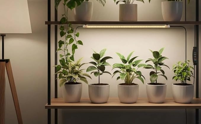 13 In Led Grow Light Strips 20W Dual Head Full Spectrum Plant Light 4 Dimmable Levels Usb For Red &amp White Light Seed Starting Indoor Plants