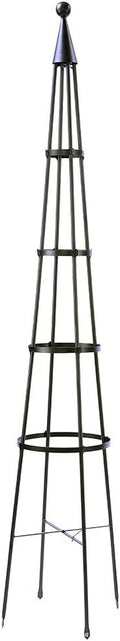 Achla Designs OBL-02 85-in Wrought Iron Garden Obelisk Trellis H Graphite