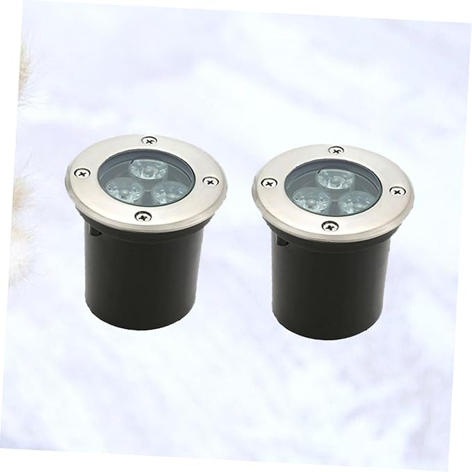 Angoily 2pcs Led Lights Warm White Landscape Lamp for Outdoor Use Easy Installation Suitable for All Weather Conditions for Gardens and Pathways