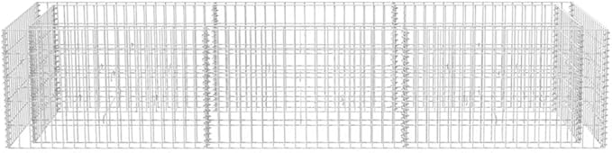 Gabion Raised Bed Gabion Mesh Planter Outdoor Metal Raised Garden Beds for Growing Vegetables Flowers Herbs and Succulents Steel 106.3x35.4x19.7