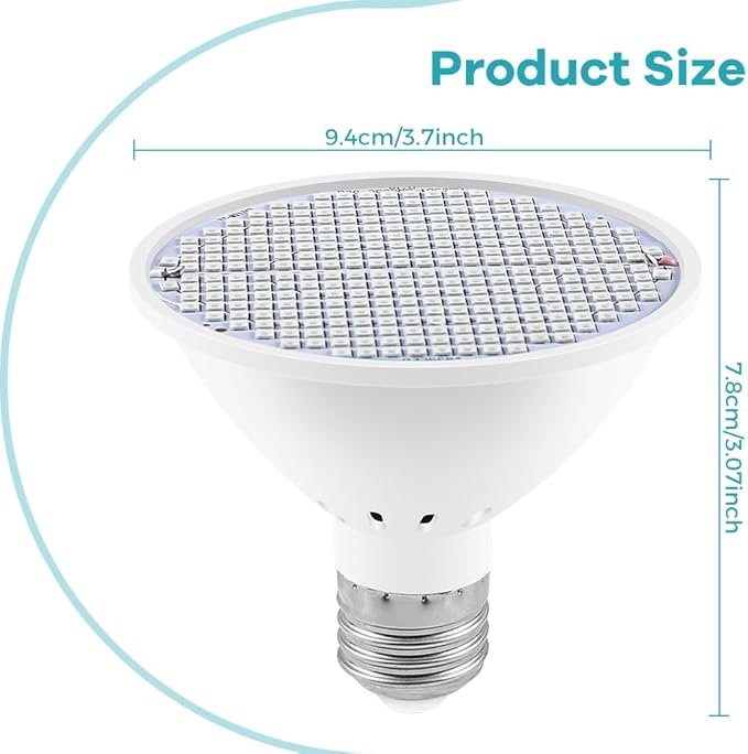 4PCS 30W Indoor Flower Planting Lamping UV/IR Full Spectrum Natural Red Blue Hydroponic Bulbs AC100-277V Hydroponic Potted Moss Fill Bulb 110v Greenhouse Tent Vegetable Flowers Succulent E27/E26