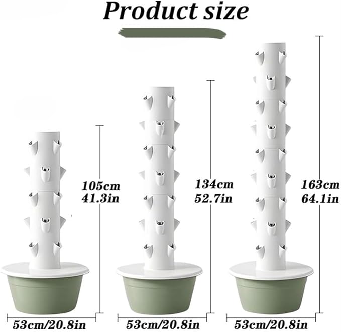Hydroponic Growing System Vertical Tower Garden System Hydroponic Tower with Led Light Automatic Water Circulation System Suitable for Leafy Greens and Herbs(5 Layer)