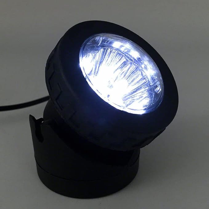 Creative 6 LED Solar Garden Fish Tank Spotlight Underwater Projection Lamp Water Land Dual-Use Outdoor Lawn Landscape Lamp