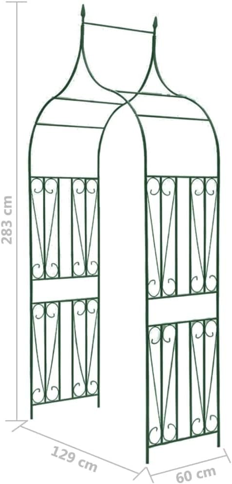9.3FT Trellis for Climbing Plants Garden Arch Spike Design Plants Plant Support Vines and Flowers Stands Flower Obelisk Tower Trellis Dark Green 50.8 x 23.6 x 111.4 (W x D x H)