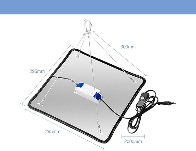 2Pcs 500W Planting Lights AC100-277V Hydroponic Seeds Vegetable Fill Lamp UV/IR Greenhouse Tent Flowers Succulent Fruits Bonsai Potting Moss Cactus Cultivation Lighting US Plug with Hook Hanging