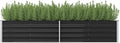 SKM Garden Raised Bed Garden Raised Bed Anthracite 94.5x31.5x17.7 Galvanized Steel