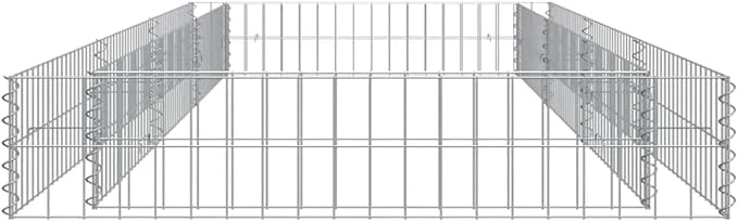 Galvanized Steel Raised Garden Bed Large 118.1 x 39.4 x 7.9 in Silver Weathered Outdoor Planter Box for Vegetables Flowers Herbs Patio Backyard