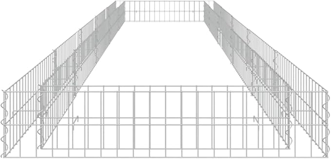 SKM Gabion Raised Bed Galvanized Steel 196.9x39.4x7.9