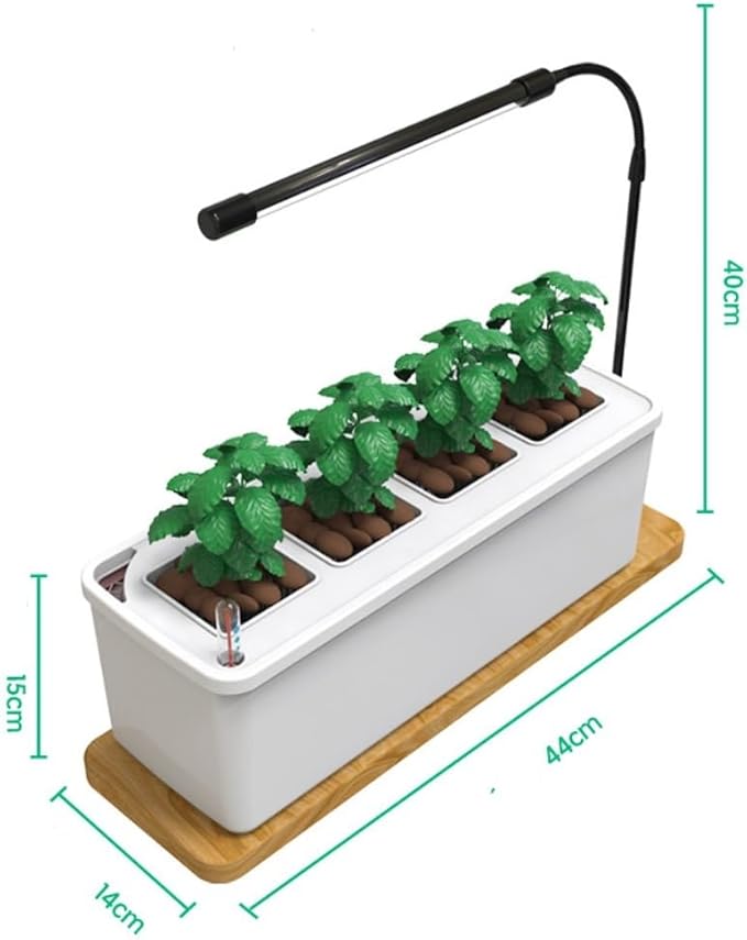 Grow Indoor Hydroponic Growing Box - Home Balcony/Desktop Soil-Free Planter (LED Grow Light ABS Desktop/Floor Use)