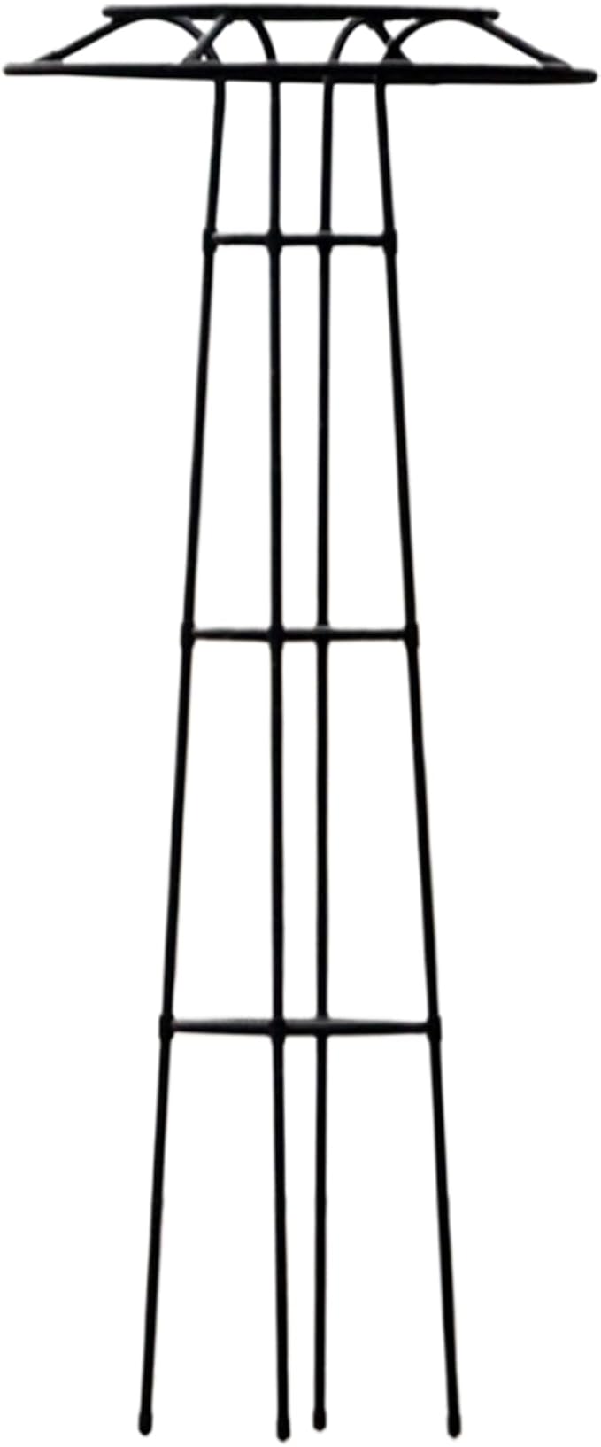 Garden Trellis for Climbing Plants Umbrella Shaped Ventilated Plant Trellis Plastic Wrapping UV Protection Metal for Potted Plant Long 57in| Cages Supports