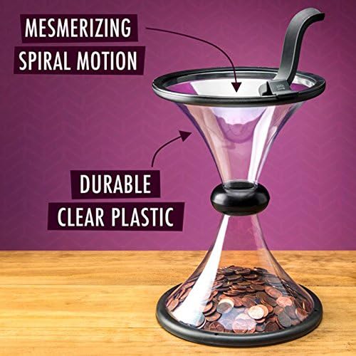 Transparent Vortex Piggy Bank Circling Saving Box Vortex Bank