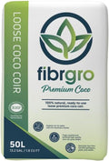 Loose Coco Coir 50L (1.8 cu ft) – Organic Pre-Moistened Coconut Fiber Growing Medium | Triple-Washed Ready-to-Use Coco Coir for Plants Seed Starting &amp Hydroponics