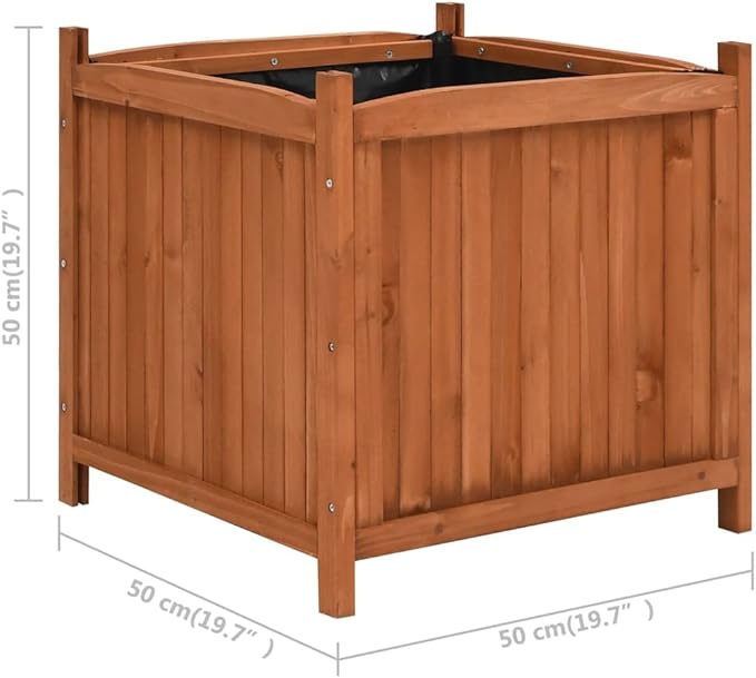 SKM Raised Beds 2 pcs 50x50x50 cm Firwood (Weight-17KG)