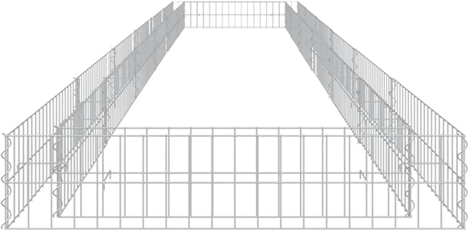 SKM Gabion Raised Bed Galvanized Steel 236.2x39.4x7.9