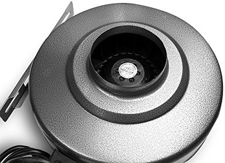 iPower 10 Inch 862 CFM Inline Duct Window Ventilation Fan for Basement Kitchen Grow Tent Grow Room Grounded Power Cord Silver