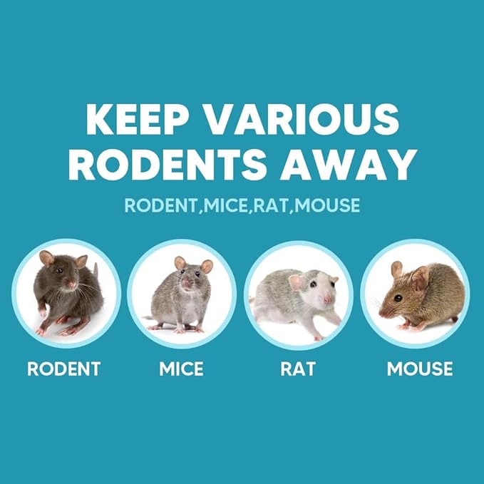 Rodent Repellent Indoor Mouse Repellent Mice Repellent Indoor Rat Repellant Peppermint Mice and Rat Deterrent to Keep Rodents Away from Nesting Covers 60 sq. ft Safe for Kids &amp Pets-8P