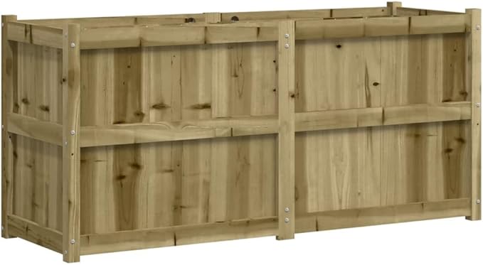 Wooden Raised Garden Bed Garden Planter Box Outdoor Wood Raised Garden Bed for Planting Plants Vegetables 59.1x19.7x27.6 Impregnated Wood Pine-258