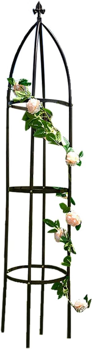 Garden Trellis for Climbing Outdoor Plants Obelisk Trellises Garden Tower 6.3 Feet Tall Bronze