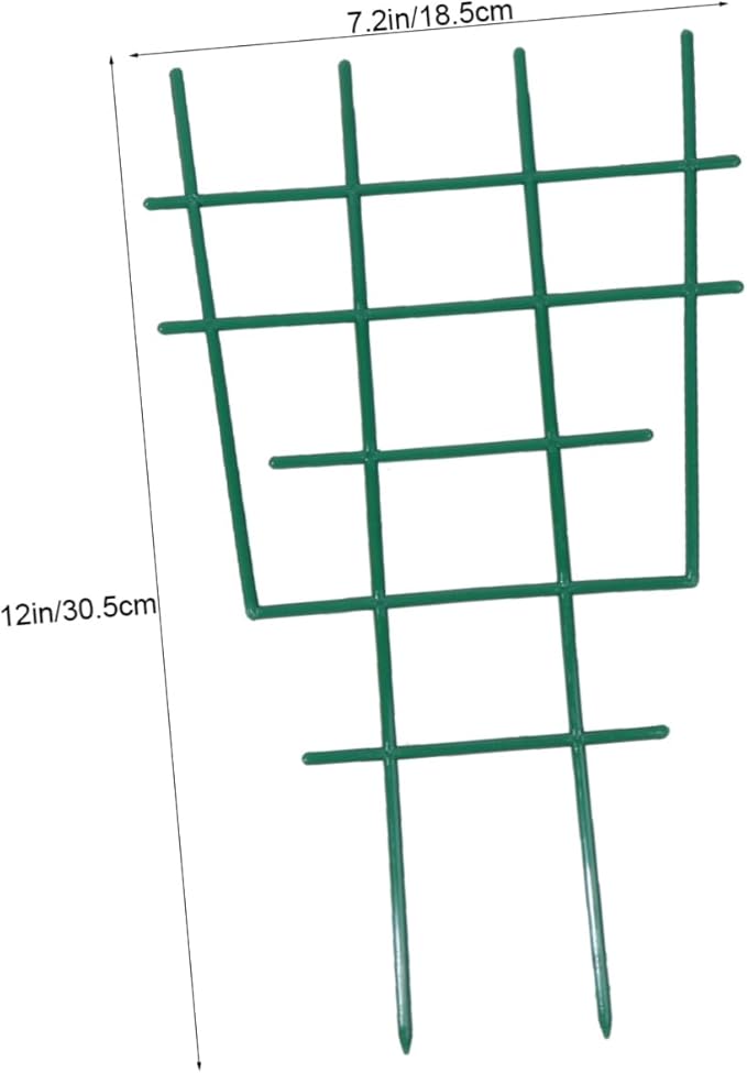 15pcs Garden Trellis for Climbing Plants Plastic Support Cage for Vertical Growth Easy to Assemble Plant Rack for Flowers and Vegetables Heavy-Duty Design Green Coating