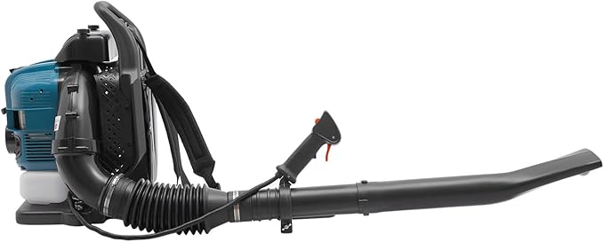 2023 New Blue Backpack Leaf Blower 75.6cc 4 Stroke 3.45HP Powerful Blowing and Low Fuel Consumption Gas Powered Cordless Blower for Yard Garden Lawn Care and Street Cleaning(US Stock)