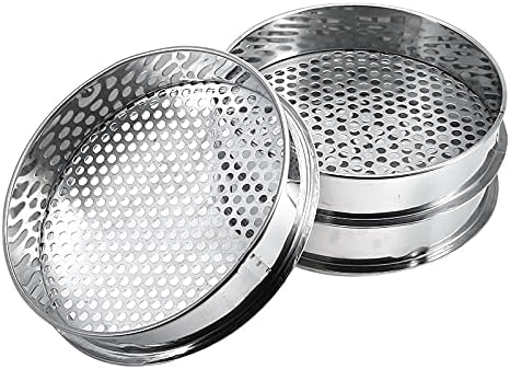 1pc Metal Garden Sieve 6/7/12mm Riddle For Composy Soil Stone Mesh Gardening Tool Soil Sieve (Color : 6mm)
