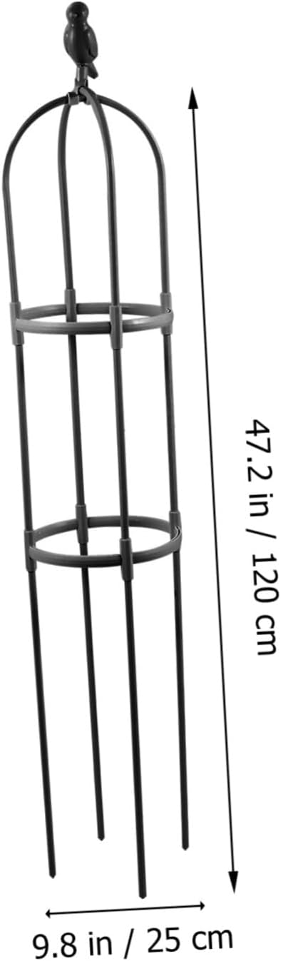Black Plant Vine Climbing Rack Height Reusable Garden Trellis for Indoor and Outdoor Climbing Plants Supports Vines Orchids and Flowers