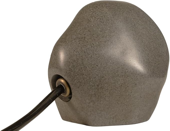 VOLT 12V Decorative Rock Outdoor Spotlight (Gray) with 4W 2700K Warm White 300 Lumen MR11 LED Bulb for Low Voltage Landscape Lighting in Garden Yard Lawn or Flower Bed
