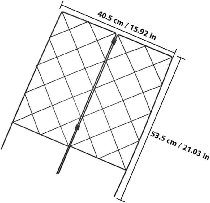 UPKOCH 2pcs Plant Support Trellis for Climbing Plants 20x53cm Foldable Garden Vine Holder Outdoor and Indoor Green Climbing Rack for Potted Vines and Flowers