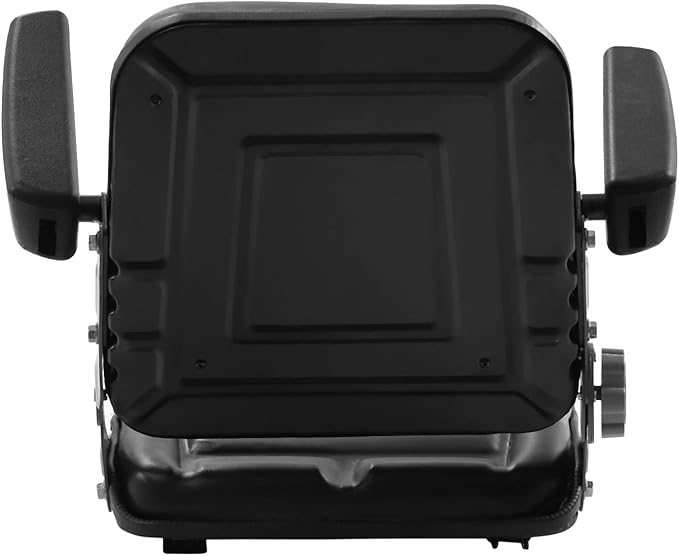 Universal Lawn Mower Seat Fold Down PVC Tractor Seats with Adjustable Backrest Replacement Forklift Accessories with Armrest for Forklifts Aerial Lift Riding Mowers Tractors Excavators Use