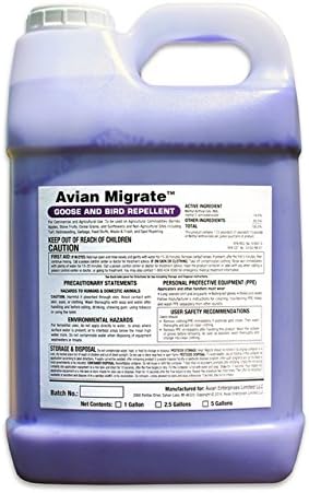 Goose Deterrent Bird Repellent Concentrate Geese Repellent Non-Toxic Removes Geese from Yards Parks Beaches Ponds and Ground Made in The USA (2.5 Gallon)