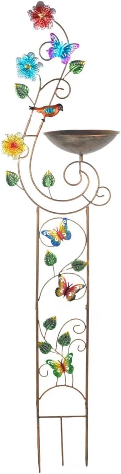 Vintage Iron Garden Trellis 60 Inch Rustproof Outdoor Plant Structure Easy Assembly No Tools Oxidation Iron Plant Stand