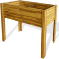 Wooden Raised Garden Raised Bed Solid Acacia Wood Planter Box Stand for Backyard Patio Balcony Elevated Garden Box for Vegetable Flower Herb