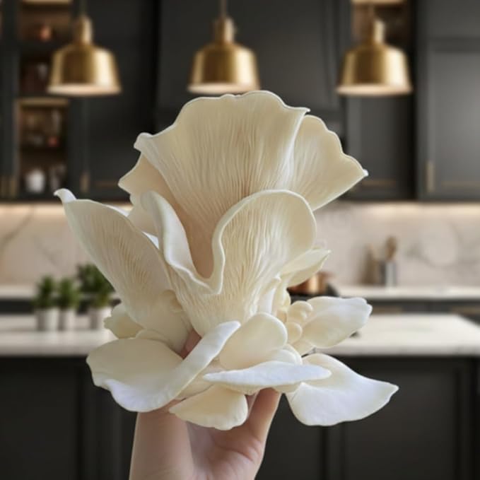 Forest Origins White Oyster Mushroom Grow Kit Harvest Gourmet Mushrooms in 10 Days Beginner Friendly Handmade in California USA Unique Gift