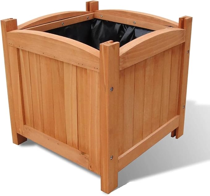 Wooden Raised Bed 11.8 x 11.8 x 11.8 Set of 2