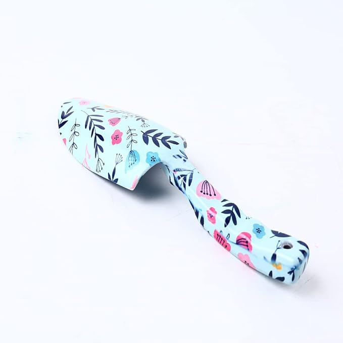 3PCS Garden Tool Set Floral Printing Aluminum Alloy Cultivating Planting Hand Tools Includes Gold Shovel Three Prongs Pruning Scissors Gardening Gifts for Women Birthday