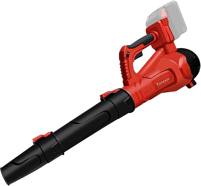 Leaf Blower Cordless for Milwaukee M18 Battery(No Battery) - 580CFM &amp 6 Speed Levels Electric Brushless Cordless Handheld Blower for Town Care Patio Blowing Leaves and Snow (Black &amp Red)