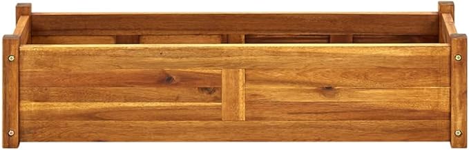 SKM Garden Raised Bed Acacia Wood 39.4x11.8x9.8