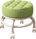 stool saddle stool small stool Rolling StoolLow Rolling Stool with WheelsLittle Low Small StoolsFoot Stools with Universal Swivel Caster Wheels Leather Small Stools for Gardening Home Daily Par