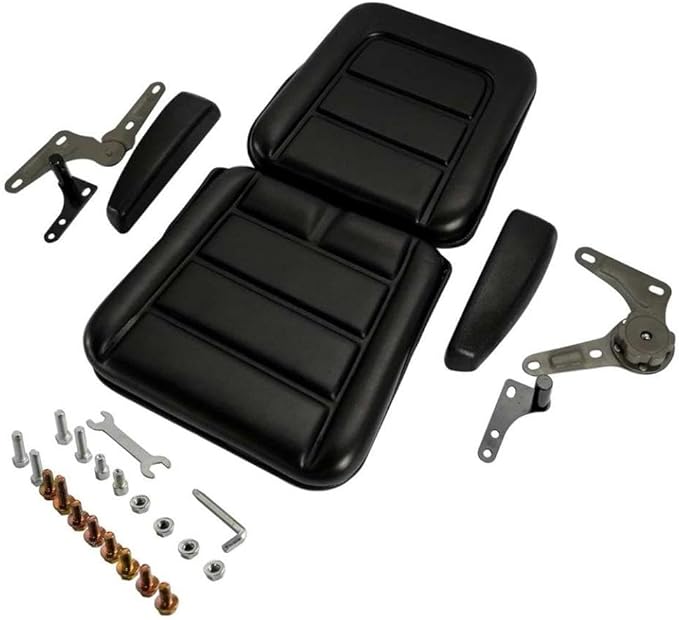 Universal Seat with Adjustable Backrest Compatible with Garden Tractors Lawn Mowers Excavators and Similar