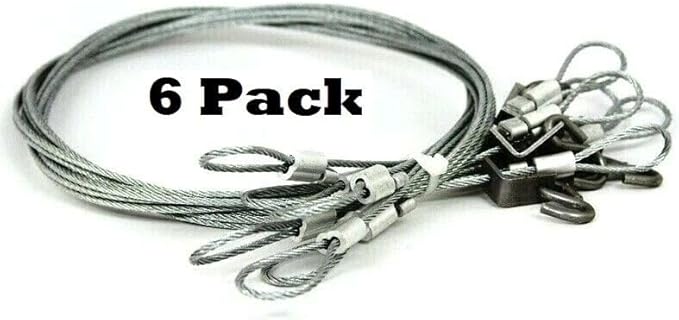 6 Pack Minnesota Brand 10 Foot Slide Wires Or Drowning Cables Trapping Supplies