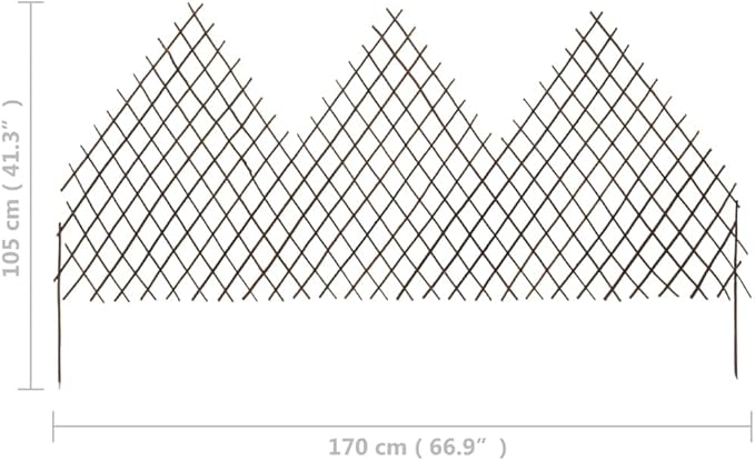 SKM Garden Trellis Fences 5 pcs 170x105 cm Willow (Weight-12KG)