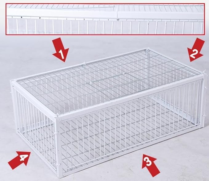 Big Foldable Galvanised Pigeon Dove Bird Trap Cage Feral Pigeon Humane Way with The one-Way Entrance Trapping Pigeons Doves in Cages 1 (40x30x26cm / 17x13x10inch 4 Entrances)