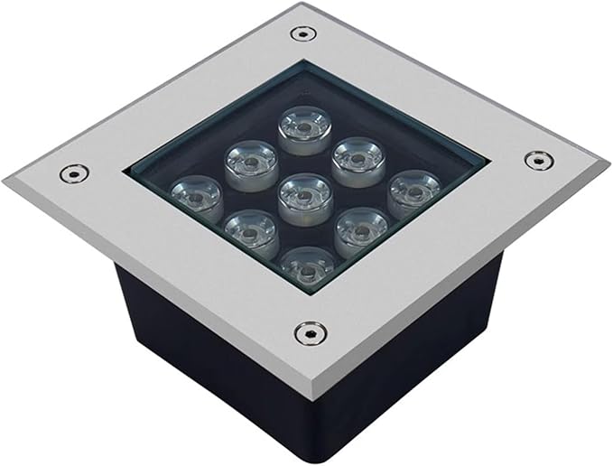 LED Landscape Lights Outdoor Recessed Ground Light IP66 Waterproof AC85-265V Square Underground Light for Garden Driveway Deck Step Walkway Landscape Lamp