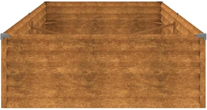 Rusty Corten Steel Garden Raised Bed Large Rectangle Outdoor Planter Box for Vegetables Flowers Herbs 76.8x39.4x14.2 Inch